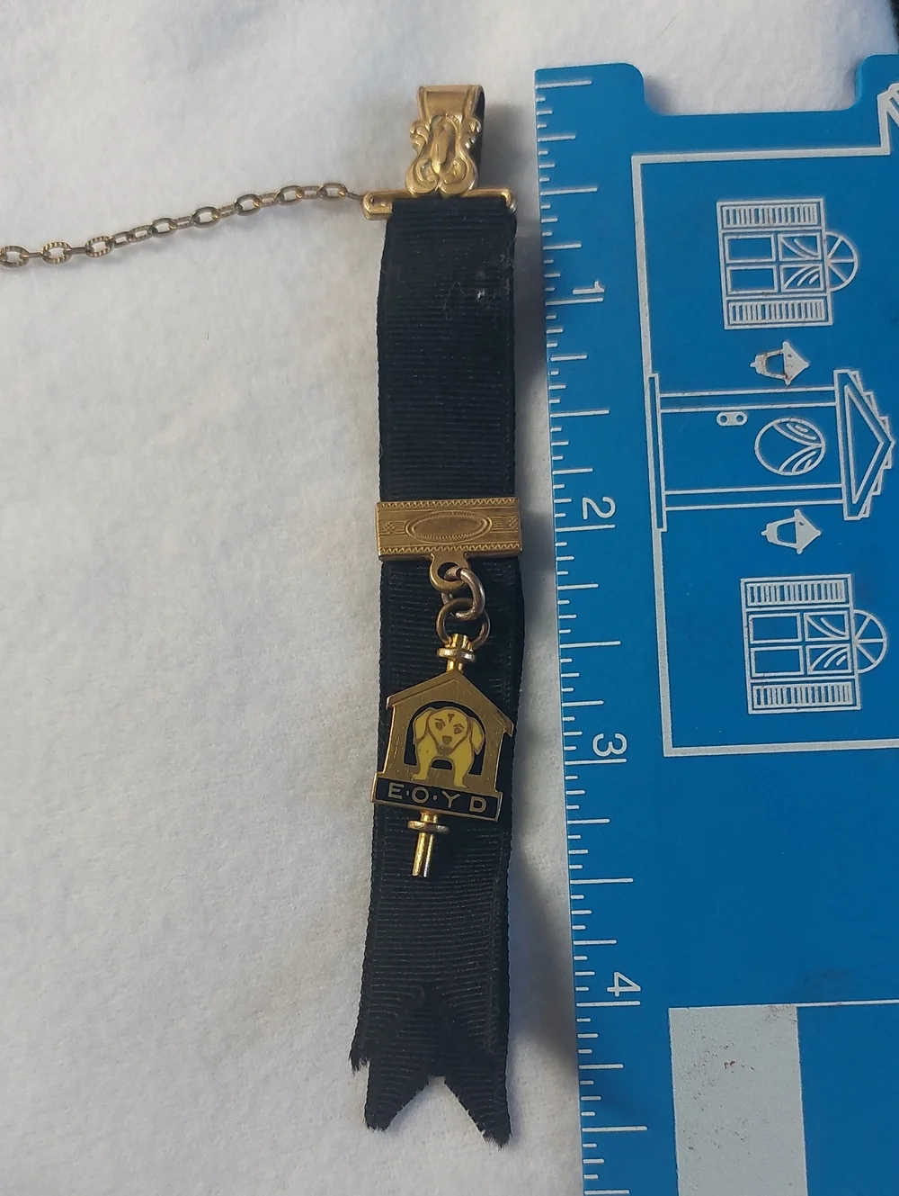 Vintage Victorian Watch Fob With Watch-Winding Commemorative Award, Gold-filled